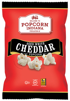 Popcorn Indiana, Aged White Cheddar Popcorn, 3.5 oz. Bag (1 Count)