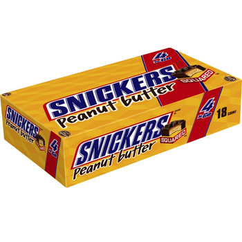 Snickers, Peanut Butter, 4 to Go, 3.56 oz. Bars (18 Count)