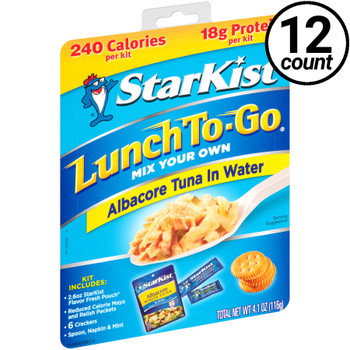 Starkist, Lunch To Go, Albacore Tuna in Water, 4.1 oz. Kit (12 Count)