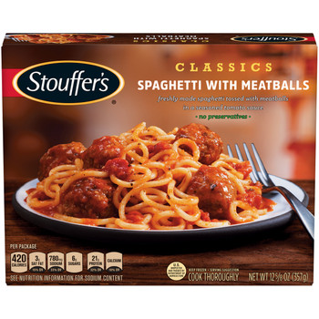 Stouffer's, Spaghetti with Meatballs, 12.625 oz. Packaged Meal (1 Count)