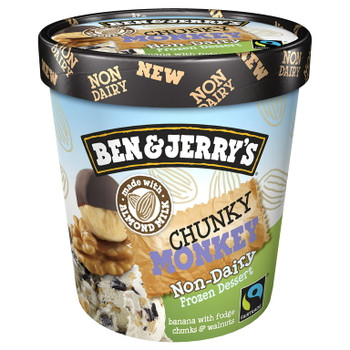 Ben & Jerry's, Non Dairy Chunky Monkey Ice Cream, Pint (8 Count)