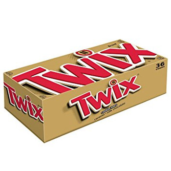 Twix, Cookie Bar, Caramel + Milk Chocolate, 1.79 oz. Bars (36 Count)