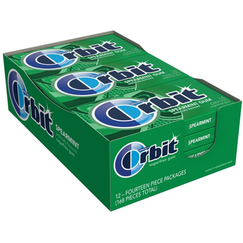 Wrigley's Orbit, Spearmint, 14 Piece Packs (12 Count)