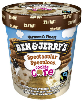 Ben & Jerry's,  Spectacular Speculoos Cookie Core Ice Cream, Pint (8 Count)
