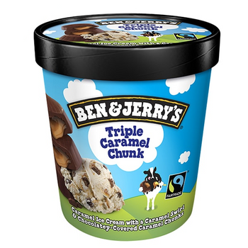 Ben & Jerry's,  Triple Caramel Chunk Ice Cream, Pint (8 Count)