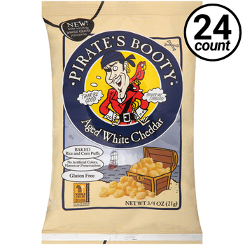 Pirate's Booty, Aged White Cheddar, 0.75 Oz Bag (24 Count)