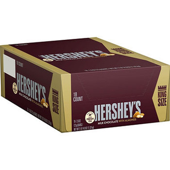 Hershey's Milk Chocolate with Almonds, KING SIZE 2.6 oz. Bar (18 count)