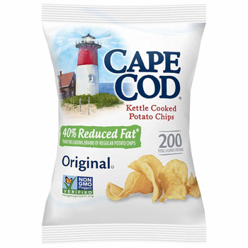 Cape Cod Kettle Cooked Potato Chips, Original 40% Less Fat 2.0 Oz Bag (1 Count)