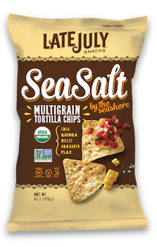 Late July, Multigrain Tortilla Chips, Sea Salt By The Seashore, 6 oz. (1 count)