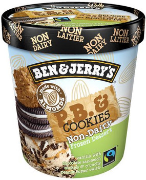 Ben & Jerry's, NON-DAIRY P.B. & Cookies, Pint (1 Count)