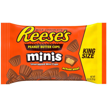 Reese's Peanut Butter Cups Minis, KING SIZE, 2.5 Oz (16 Count)