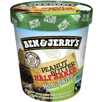 Ben & Jerry's, Non Dairy, Peanut Butter Half Baked , Pint (8 Count)