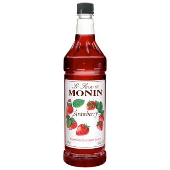 Monin, Kosher Strawberry Syrup, 1 L. (4 Count)