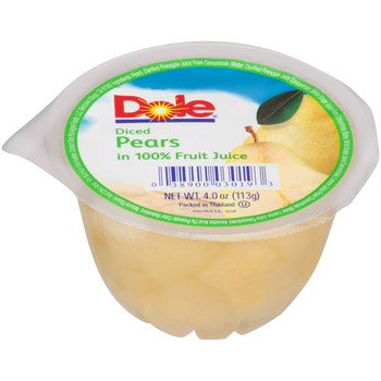 Dole, Diced Pear in Juice, 4 oz. (36 count)