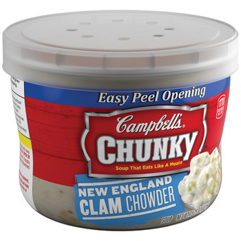 Campbell's, Chunky New England Clam Chowder, 15.25 oz. Microwavable Bowl (1 Count)