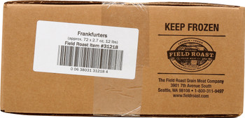 Field Roast, Plant Based & Vegetarian Frankfurter, 2.7 oz. (72 Count)