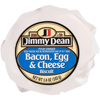 Jimmy Dean, Bacon, Egg & Cheese Biscuit, 3.6 oz. (12 Count)