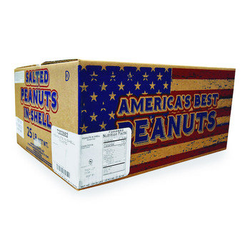 Azar, Roasted & Salted Peanuts in the Shell, 25lb. (1 Count)