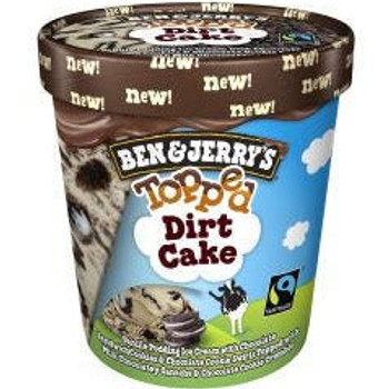Ben & Jerry's, Dirt Cake Topp'd Ice Cream, Pint (1 count)