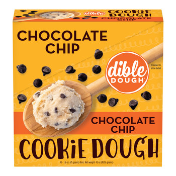 Dible Dough, Chocolate Chip Cookie Dough, 1.6 oz. (10 count)