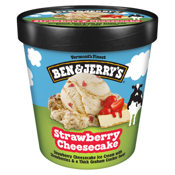 Ben & Jerry's,  Strawberry Cheesecake  Ice Cream, Pint (1 Count)