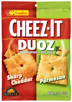 Cheez-It, Duoz, Sharp Cheddar & Parmesan Cheese, 4.3 oz. Bag (1 Count)