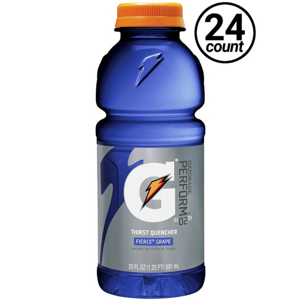 Gatorade, Fierce Grape, 20.0 oz. Bottle (24 Count)