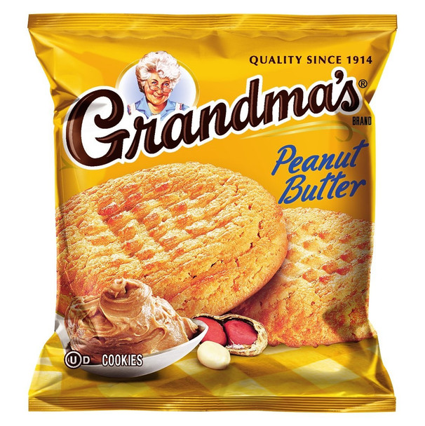 Grandma's, 2 Peanut Butter Cookies, 2.5 oz. Bag (1 Count)