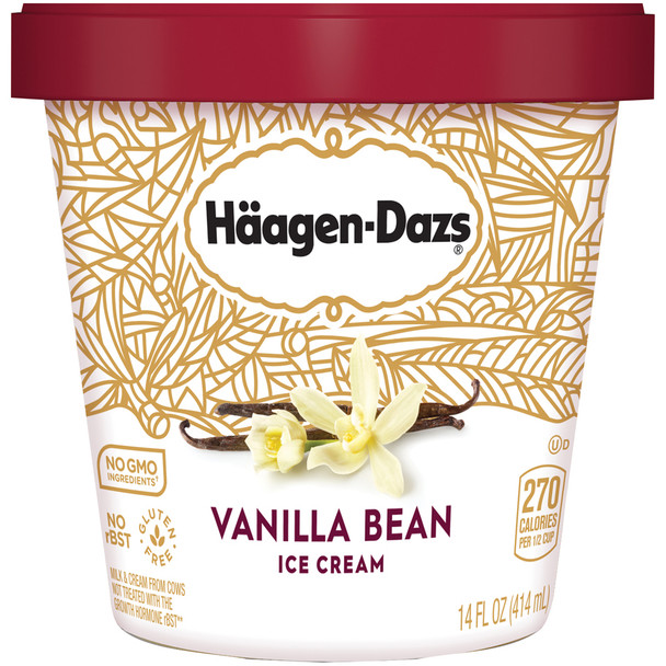 Haagen-Dazs, Vanilla Bean Ice Cream, Pint (1 Count)