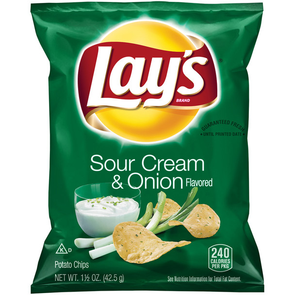 Lay's, Sour Cream & Onion, 1.5 oz. Bag (1 Count)
