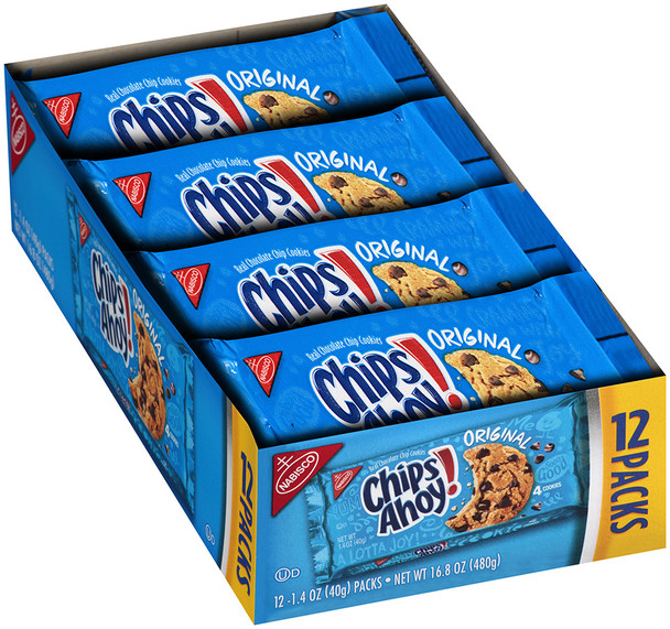 Chips Ahoy!, Real Chocolate Chip Cookies, 1.4 oz. (12 Count)