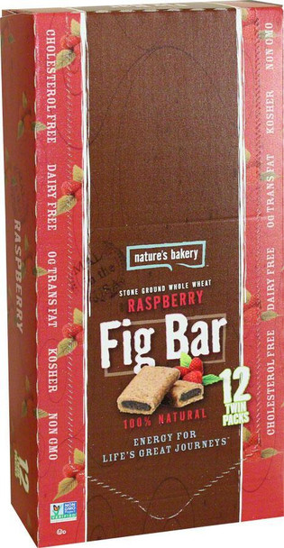Nature's Bakery, Whole Wheat Fig Bar Raspberry, 2.0 oz. (12 Count)