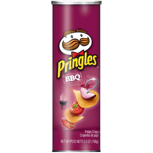 Pringles Potato Crisps, BBQ, 5.5 oz. Can (1 Count)