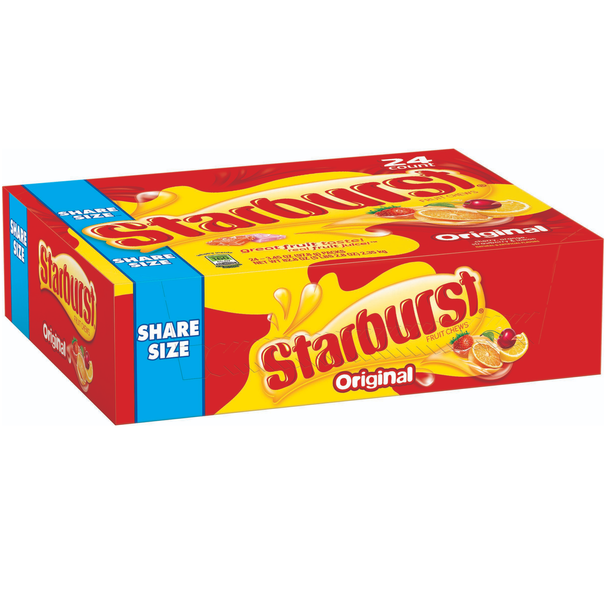 Starburst Fruit Chews Original, Sharing Size, 3.45 oz. Pack (24 Count)