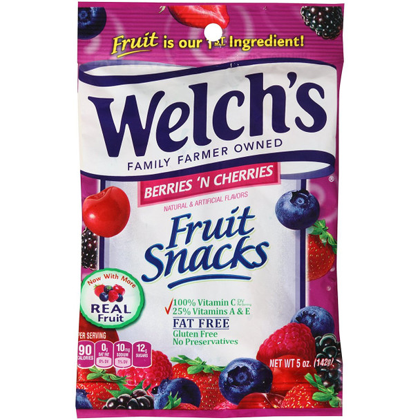 Welch's Berries and Cherries Fruit Snack, 5 oz. Bag (1 Count)