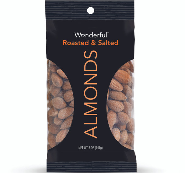 Wonderful Almonds, Roasted & Salted, 5.0 oz. Peg Bag (1 Count)