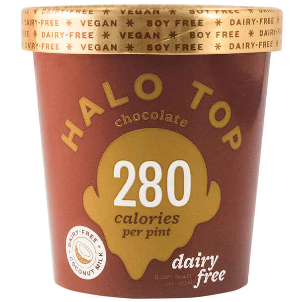 Halo Top, NON-DAIRY Chocolate Ice Cream, Pint (1 Count)