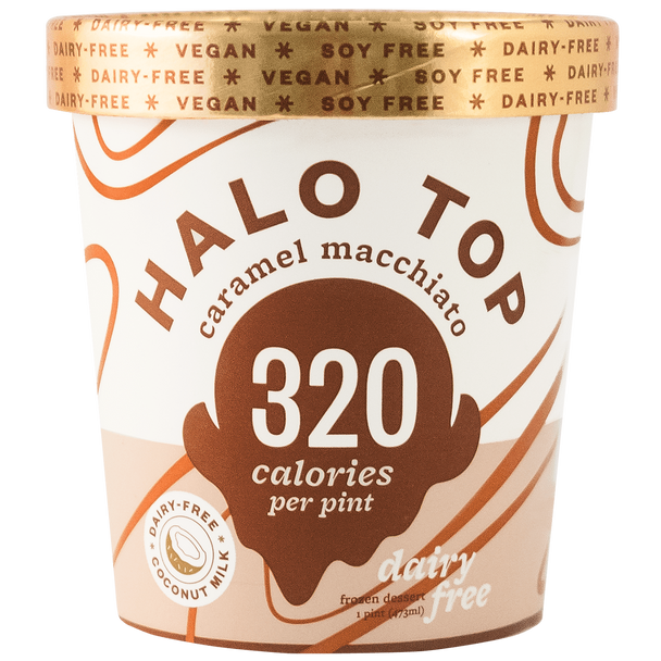 Halo Top, NON-DAIRY Caramel Macchiato Ice Cream, Pint (1 Count)