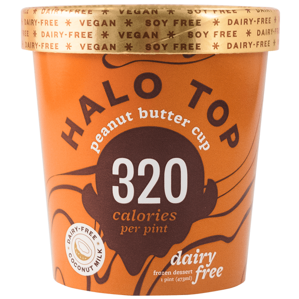 Halo Top, NONDAIRY Peanut Butter Cup Ice Cream, Pint (1 Count) RocketDSD