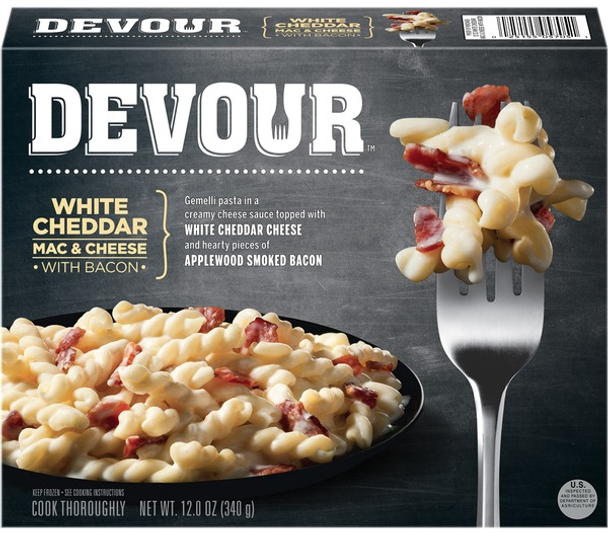 Devour White Cheddar Mac & Cheese w/Bacon, 12 Oz (1 Count)