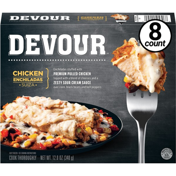 Devour Chicken Enchiladas w/Suiza Sauce, 12 Oz (8 Count)