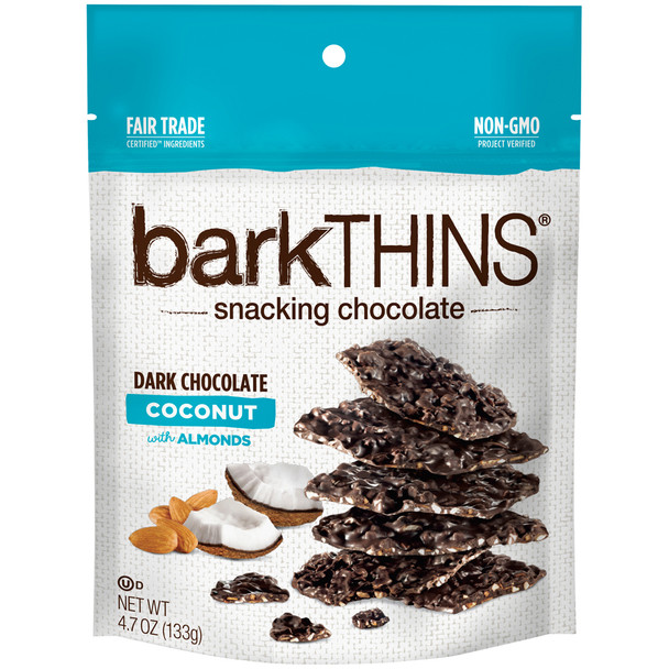 Barkthins, Dark Chocolate Coconut with Almonds, 4.7 oz. (1 Count)