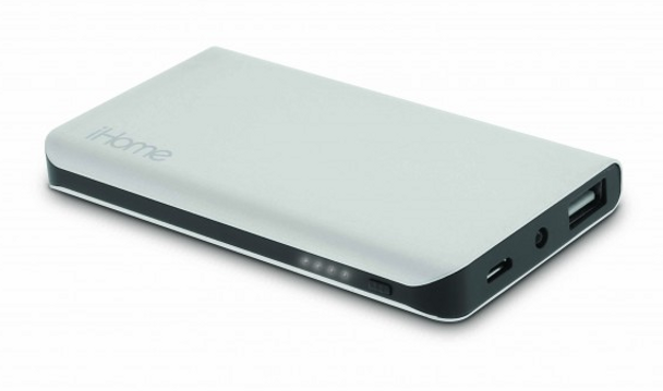 iHome,IH-PP2010AS, Portable Battery, Aluminum Ultra Slim Charge, 3,000mAh Battery, Silver Color (1 count)