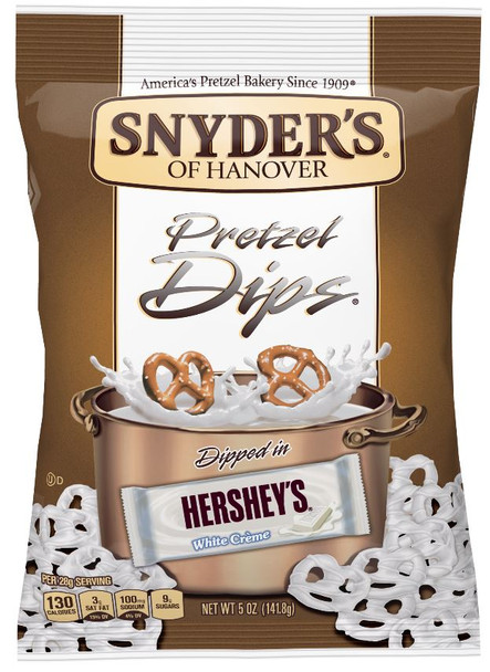 Snyder's of Hanover, Pretzel Dips with Hersheys White Chocolate, 5.0 oz. bag (1 count)