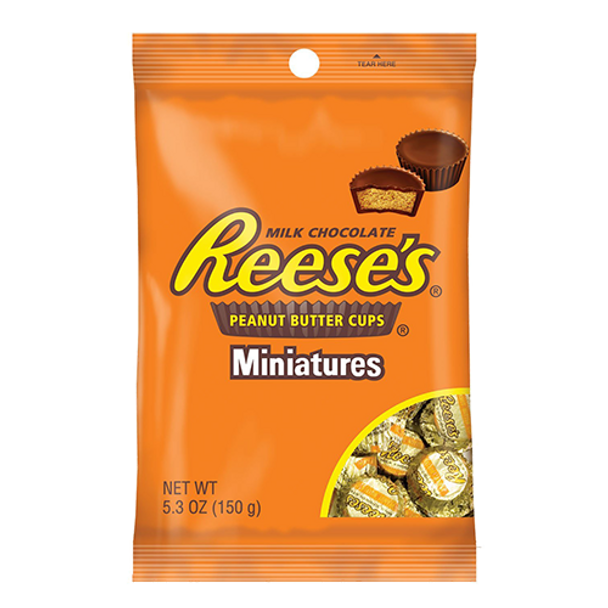 Reese's Peanut Butter Cups Miniatures, 5.3 Oz Peg Bag (1 Count)