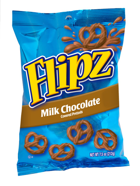 Flipz Milk Chocolate Pretzels, 7.5 Oz Bag (1 Count)