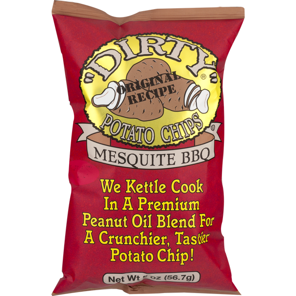 Dirty Potato Chips, Mesquite BBQ, 2 Oz (1 Count) RocketDSD