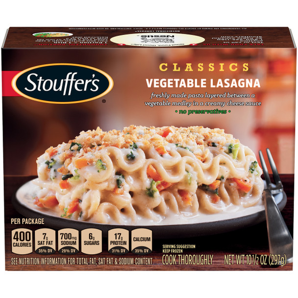 Stouffer's Meal Vegetable Lasagna, 10.5 oz. (1 count)
