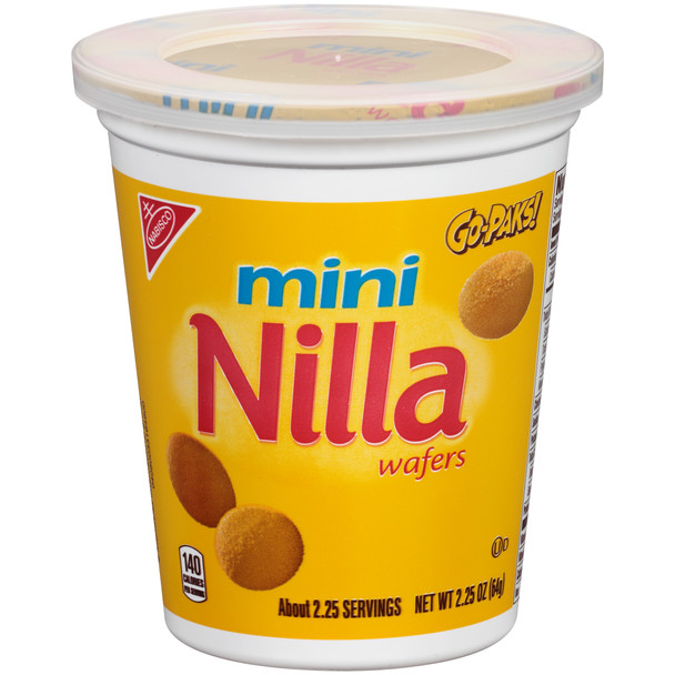 Nabisco Nilla Wafer Cookies, Mini, 2.25 oz Go-Pack Cup (1 count)