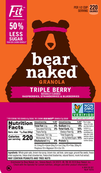 Bear Naked Granola, Triple Berry, 48 oz (4 count)